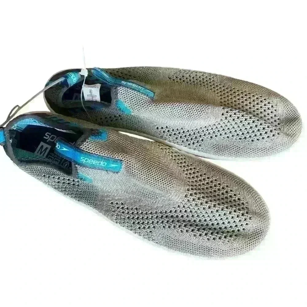 Speedo Men's Surf Walker Water Shoe Size 9-10 Grey Slip On Beach Boating Swim